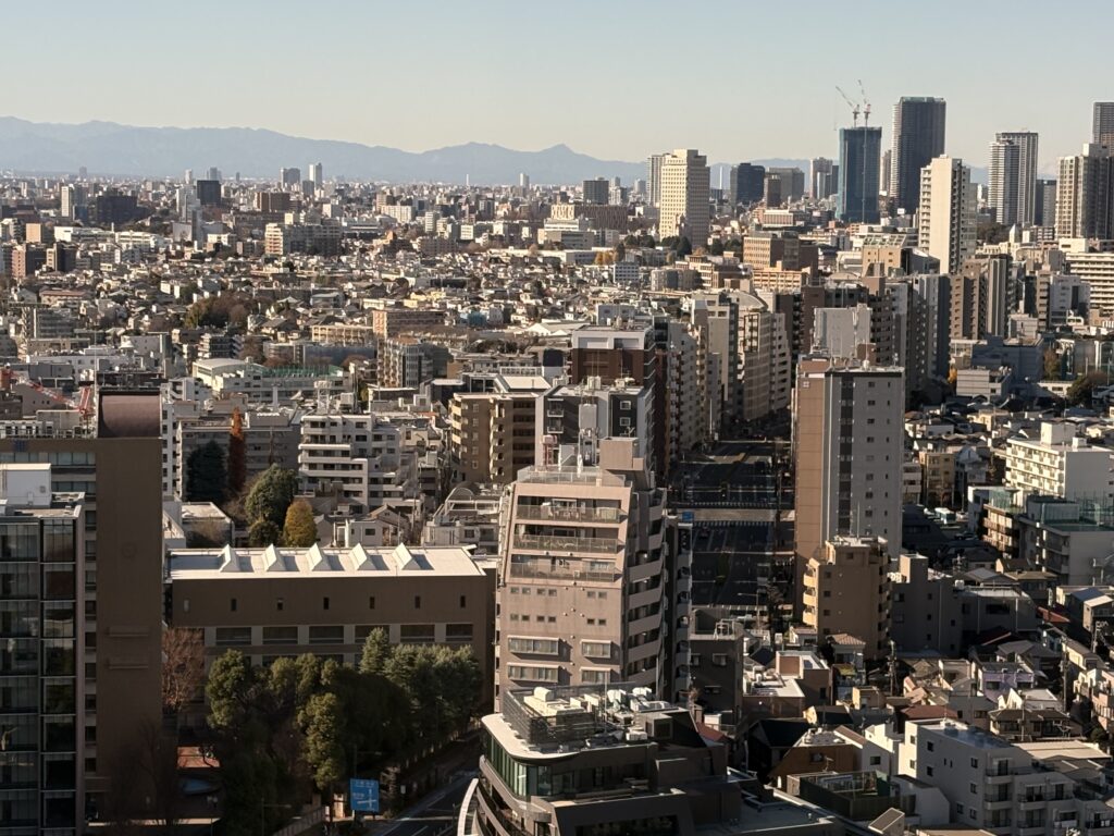 文京区シビックセンター　展望ラウンジからの街並み