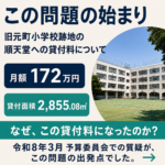 この問題の始まり〜旧元町小学校跡地の順天堂への貸付料について〜